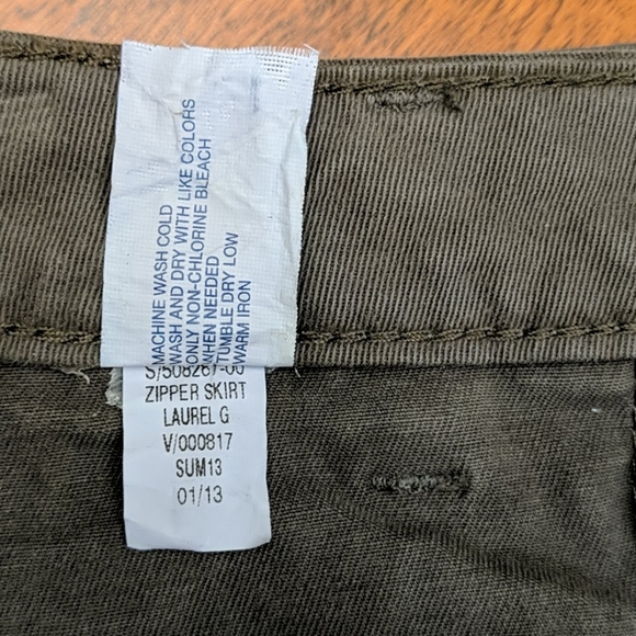 NWT GAP Zipper Stretch Miniskirt in Olive Green - Picture 6 of 7